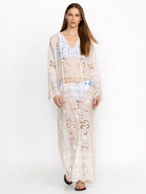 Johnny Was Charlotta Eyelet Maxi Dress 
X Small MSRP $595